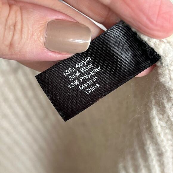 Lane Bryant Women's Stunning Holiday Bejeweled Cream Sweater Size 18/20 - Picture 6 of 8